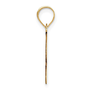 14k Yellow Gold Polished Bubble Letter R Initial Pendant