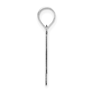 14k White Gold Polished Bubble Letter N Initial Pendant