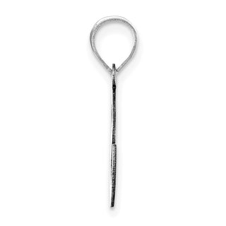 14k White Gold Polished Bubble Letter S Initial Pendant
