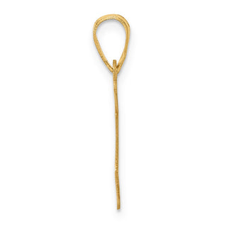 14k Yellow Gold Polished Bubble Letter Z Initial Pendant