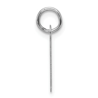 14k White Gold Slanted Block Letter A Initial Charm