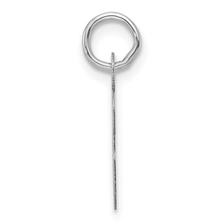 14K White Gold Slanted Block Letter G Initial Charm