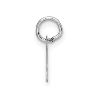14k White Gold Small Script Letter A Initial Charm