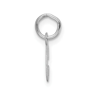 14k White Gold Small Script Letter C Initial Charm