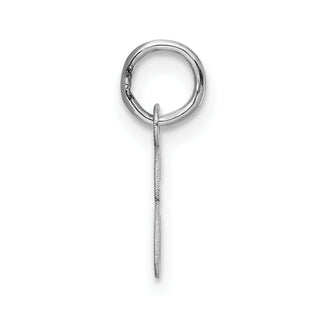 14k White Gold Small Script Letter E Initial Charm
