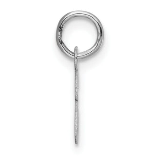 14k White Gold Small Script Letter E Initial Charm