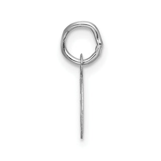 14k White Gold Small Script Letter G Initial Charm