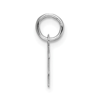 14k White Gold Small Script Letter H Initial Charm
