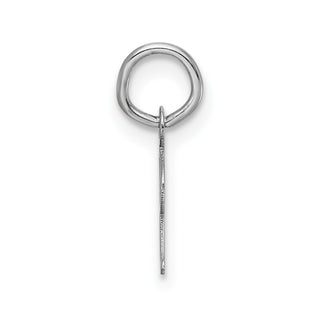 14k White Gold Small Script Letter I Initial Charm