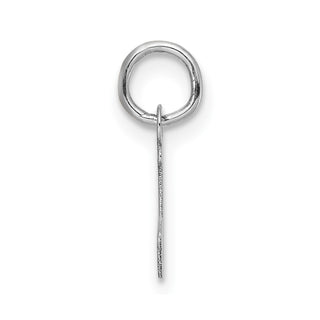 14k White Gold Small Script Letter J Initial Charm