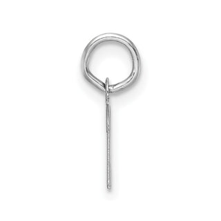 14k White Gold Small Script Letter K Initial Charm