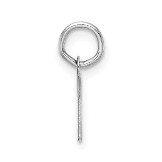 14k White Gold Small Script Letter K Initial Charm