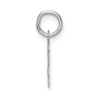 14k White Gold Small Script Letter L Initial Charm