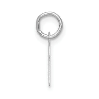 14k White Gold Small Script Letter P Initial Charm