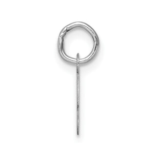 14k White Gold Small Script Letter S Initial Charm