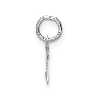 14k White Gold Small Script Letter X Initial Charm