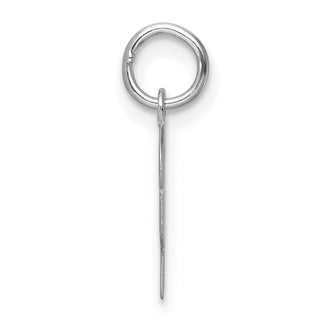14k White Gold Small Script Letter Y Initial Charm