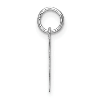 14k White Gold Small Script Letter Y Initial Charm