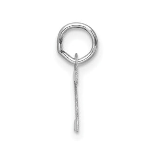 14k White Gold Small Script Letter Z Initial Charm