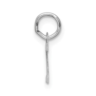 14k White Gold Small Script Letter Z Initial Charm