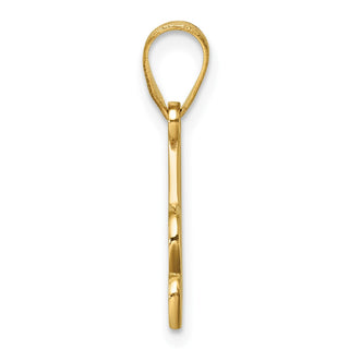 14K Yellow Gold Script Letter A Initial Pendant YC1540A