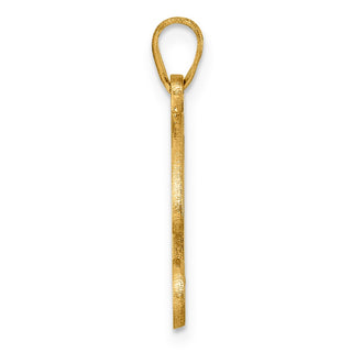 14K Yellow Gold Script Letter B Initial Pendant YC1540B