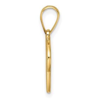 14K Yellow Gold Script Letter C Initial Pendant YC1540C