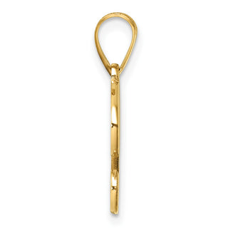 14K Yellow Gold Script Letter G Initial Pendant YC1540G