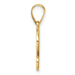 14K Yellow Gold Script Letter G Initial Pendant YC1540G