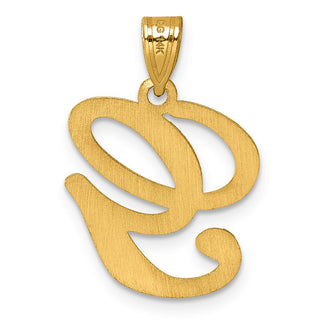14K Yellow Gold Script Letter G Initial Pendant YC1540G