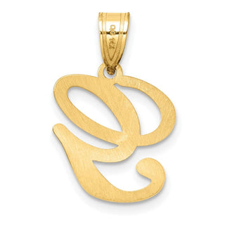 14K Yellow Gold Script Letter G Initial Pendant YC1540G
