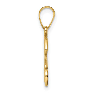 14K Yellow Gold Script Letter H Initial Pendant YC1540H