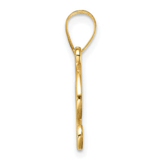 14K Yellow Gold Script Letter I Initial Pendant YC1540I