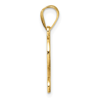 14K Yellow Gold Script Letter L Initial Pendant YC1540L