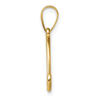 14K Yellow Gold Script Letter N Initial Pendant YC1540N