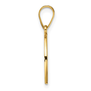 14K Yellow Gold Script Letter O Initial Pendant YC1540O