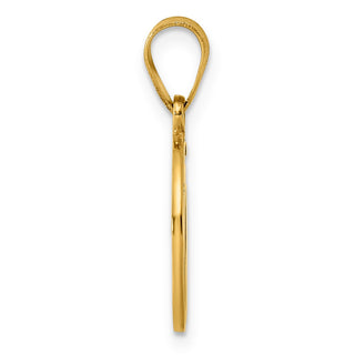 14K Yellow Gold Script Letter O Initial Pendant YC1540O