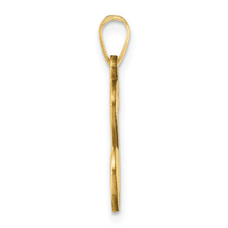 14K Yellow Gold Script Letter S Initial Pendant YC1540S