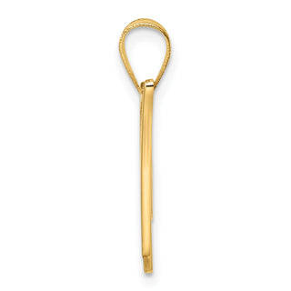 14K Yellow Gold Script Letter W Initial Pendant YC1540W