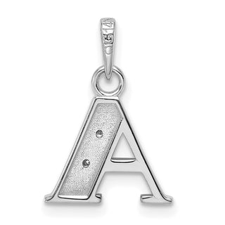 14K White Gold Diamond Letter A Initial Pendant YC1541WA