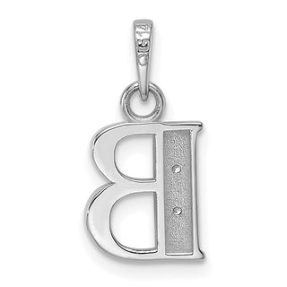 14K White Gold Diamond Letter B Initial Pendant YC1541WB