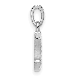 14K White Gold Diamond Letter C Initial Pendant YC1541WC