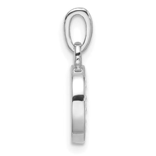 14K White Gold Diamond Letter D Initial Pendant YC1541WD