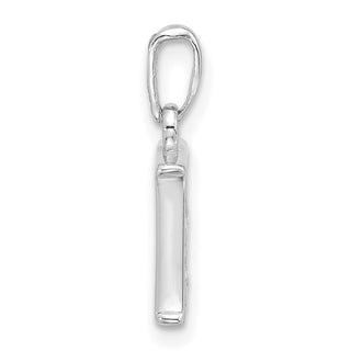 14K White Gold Diamond Letter E Initial Pendant YC1541WE