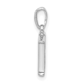 14K White Gold Diamond Letter H Initial Pendant YC1541WH