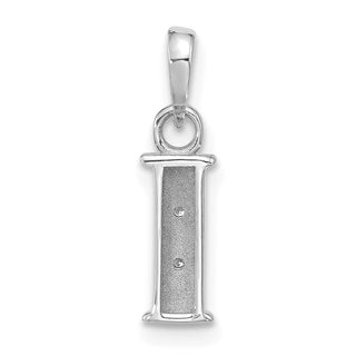 14K White Gold Diamond Letter I Initial Pendant YC1541WI