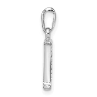 14K White Gold Diamond Letter J Initial Pendant YC1541WJ