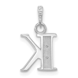 14K White Gold Diamond Letter K Initial Pendant YC1541WK
