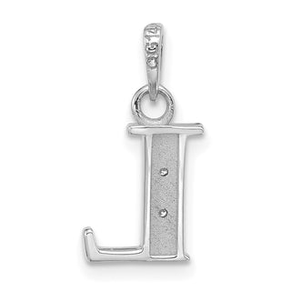 14K White Gold Diamond Letter L Initial Pendant YC1541WL