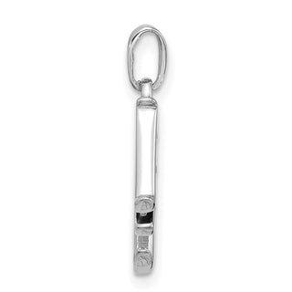 14K White Gold Diamond Letter M Initial Pendant YC1541WM